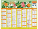 Calendrier bancaire bouchut 2027 fleurs mini 7 mois       recto/verso 1 trou 210x265mm – Image 2