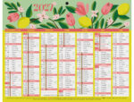 Calendrier bancaire bouchut 2027 fleurs mini 7 mois       recto/verso 1 trou 210x265mm