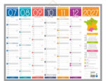 Calendrier bancaire bouchut 2027 tendance 6 mois          recto/verso 2 oeillets et 1   cordonnet 430x550mm – Image 2