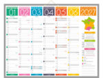 Calendrier bancaire bouchut 2027 tendance 6 mois          recto/verso 2 oeillets et 1   cordonnet 430x550mm
