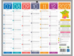 Calendrier bancaire bouchut 2027 tendance mini 6 mois     recto/verso 1 trou 210x265mm – Image 2