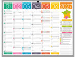 Calendrier bancaire bouchut 2027 tendance mini 6 mois     recto/verso 1 trou 210x265mm