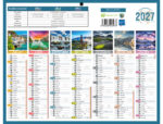 Calendrier bouchut 2027 7 mois recto/verso planete mini 1 trou 210x265mm – Image 2