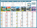 Calendrier bouchut 2027 7 mois recto/verso planete      medium 1 oeillet 320x420mm – Image 2