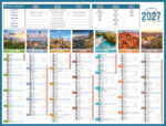 Calendrier bouchut 2027 7 mois recto/verso planete      medium 1 oeillet 320x420mm