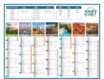 Calendrier bouchut 2027 7 mois recto/verso planete 2    oeillets et 1 cordonnet       430x550mm