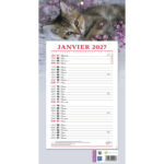Bloc mensuel 409 bouchut 2027 animaux 1 oeillet 190x360mm