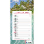 Bloc mensuel 409 bouchut 2027 exotique 1 oeillet 190x360mm