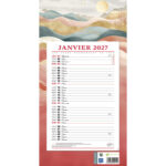 Bloc mensuel 409 bouchut 2027 ambiance 1 oeillet 190x360mm