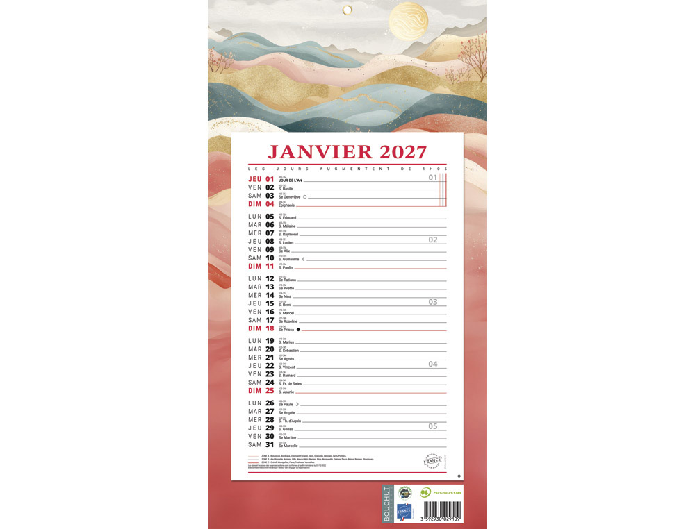611386g-1.jpg Bloc mensuel 409 bouchut 2027 ambiance 1 oeillet 190x360mm – Image 1