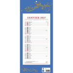 Bloc mensuel 411 bouchut 2027 1 oeillet 190x420mm coloris   bleu
