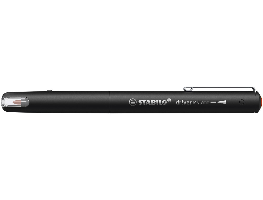 611492g-1.jpg Stylo-feutre stabilo driver pointe moyenne trait 0,8mm encre rouge – Image 1
