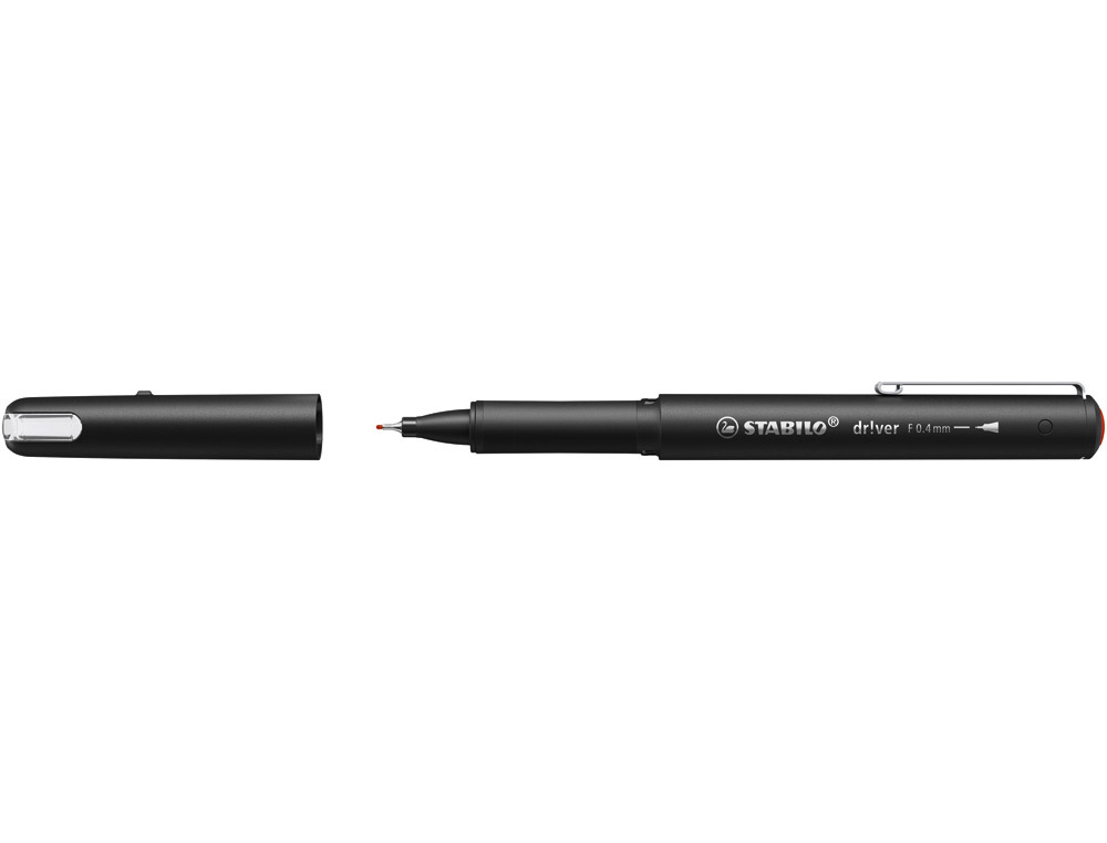 611498g-1.jpg Stylo-feutre stabilo driver pointe fine trait 0,4mm encre rouge – Image 1