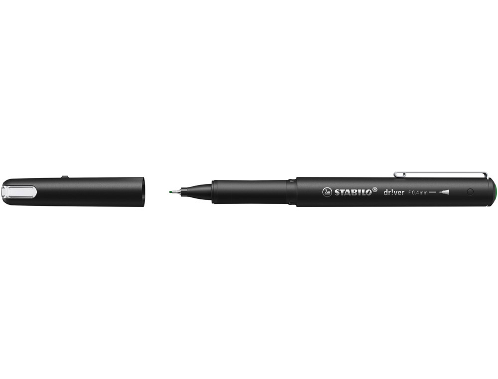 611499g-1.jpg Stylo-feutre stabilo driver pointe fine trait 0,4mm encre vert – Image 1