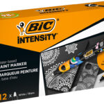 Marqueur peinture bic intensity pointe ogive        moyenne coloris blanc