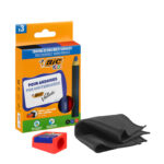Crayon couleur bic kids multi-surfaces corps          triangulaire coloris assortis boite 3 unites + 1