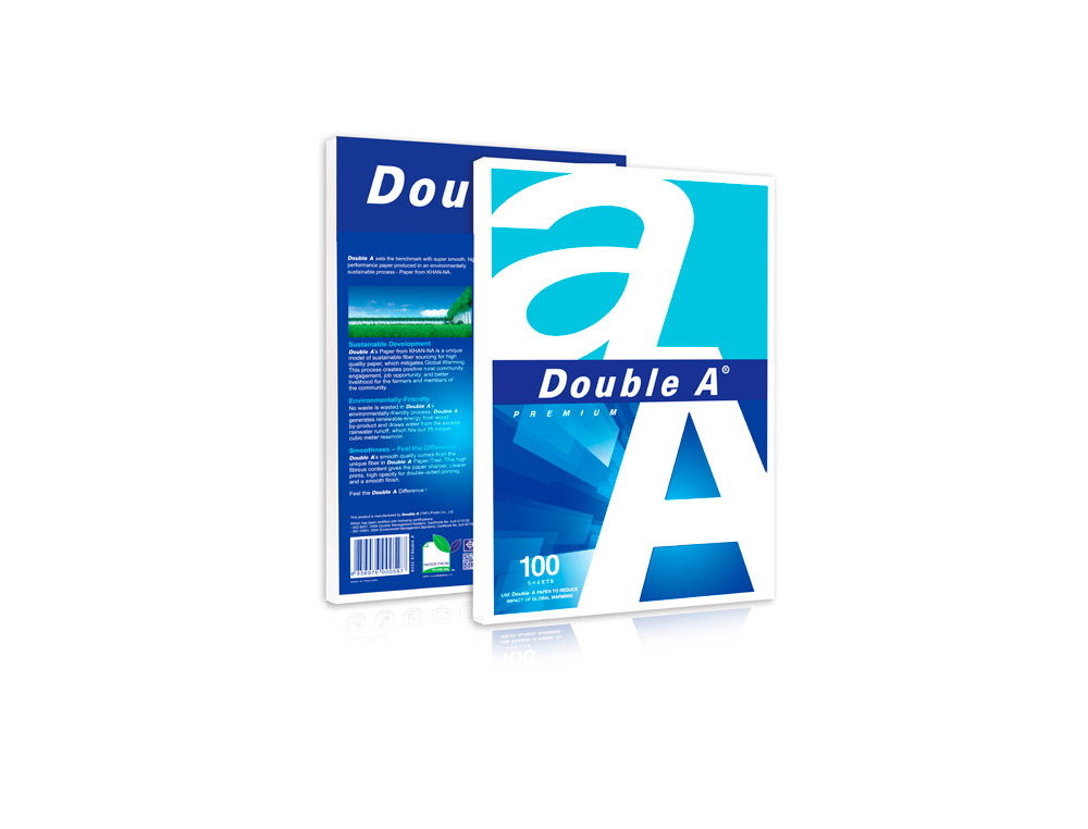 611525g-1.jpg Papier double a a4 80g 100f coloris blanc – Image 1