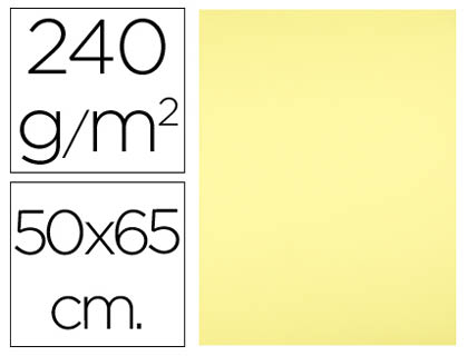 Papier cartonné liderpapel dessin travaux manuels 240g/m2 50x65cm unicolor jaune moyen