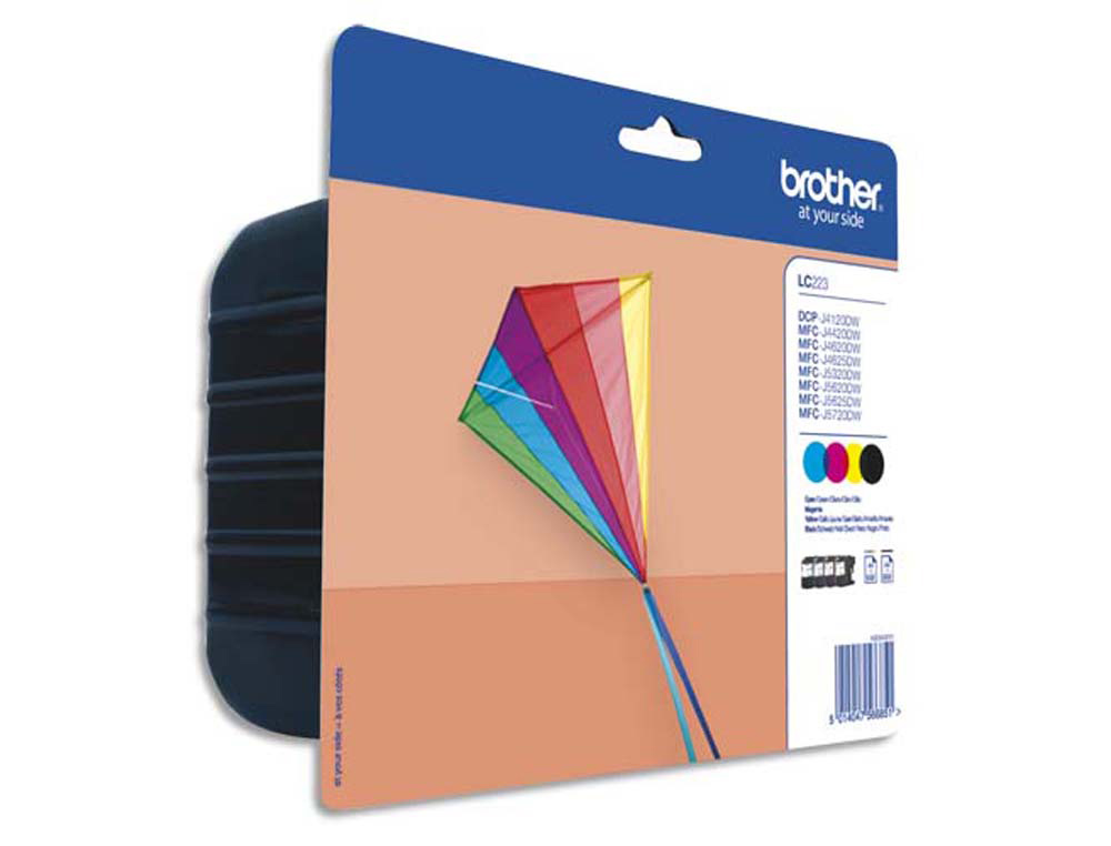 Cartouche d'encre original brother lc223 700 p noir/cyan/magenta/jaune pack 4 couleur