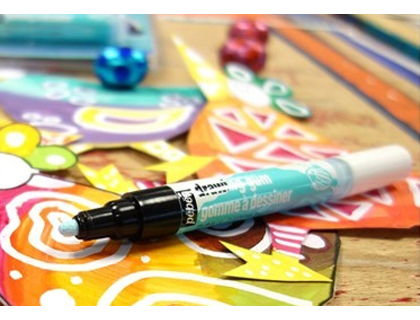 Marqueur pébéo drawing gum pointe ogive 4mm mèche de rechange sur capuchon inodore lot de 10 + 1 gratuit