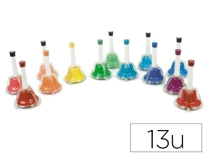 Jeu chromatique éditions fuzeau 13 cloches accordées de do5 à do6 conforme en71 hauteur cloche 145mm diamètre 90mm