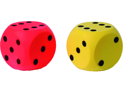 Dé plastico rototech soft en mousse numeroté 15,5x15,5cm 135g