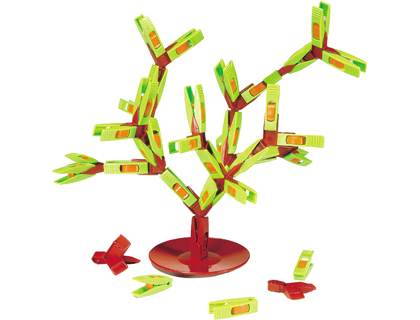 Jeu tricky tree contenant 1 base 36 pinces et 15 pièces de ramification
