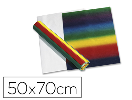Papier de soie folia 20g/m2 500x700mm coloris assortis rouleau 130 unités