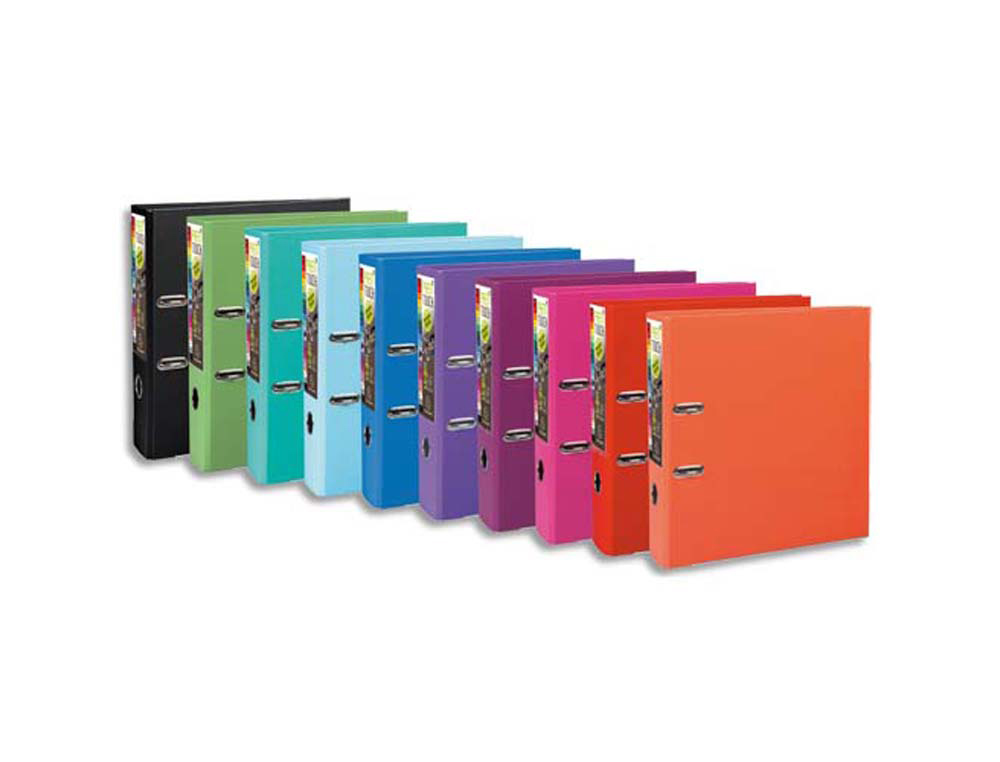 Classeur levier exacompta prem'touch polypropylène a4+dos 80mm couleurs assortis tendance