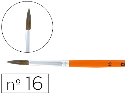 Pinceau cléopâtre nº16 poils de poney bois fsc vernis protecteur