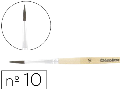 Pinceau cléopâtre nº10 petit gris mélangé bois fsc vernis protecteur