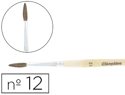 Pinceau cléopâtre nº12 petit gris mélangé bois fsc vernis protecteur