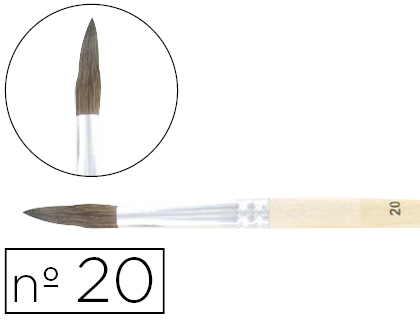 Pinceau cléopâtre nº20 petit gris mélangé bois fsc vernis protecteur