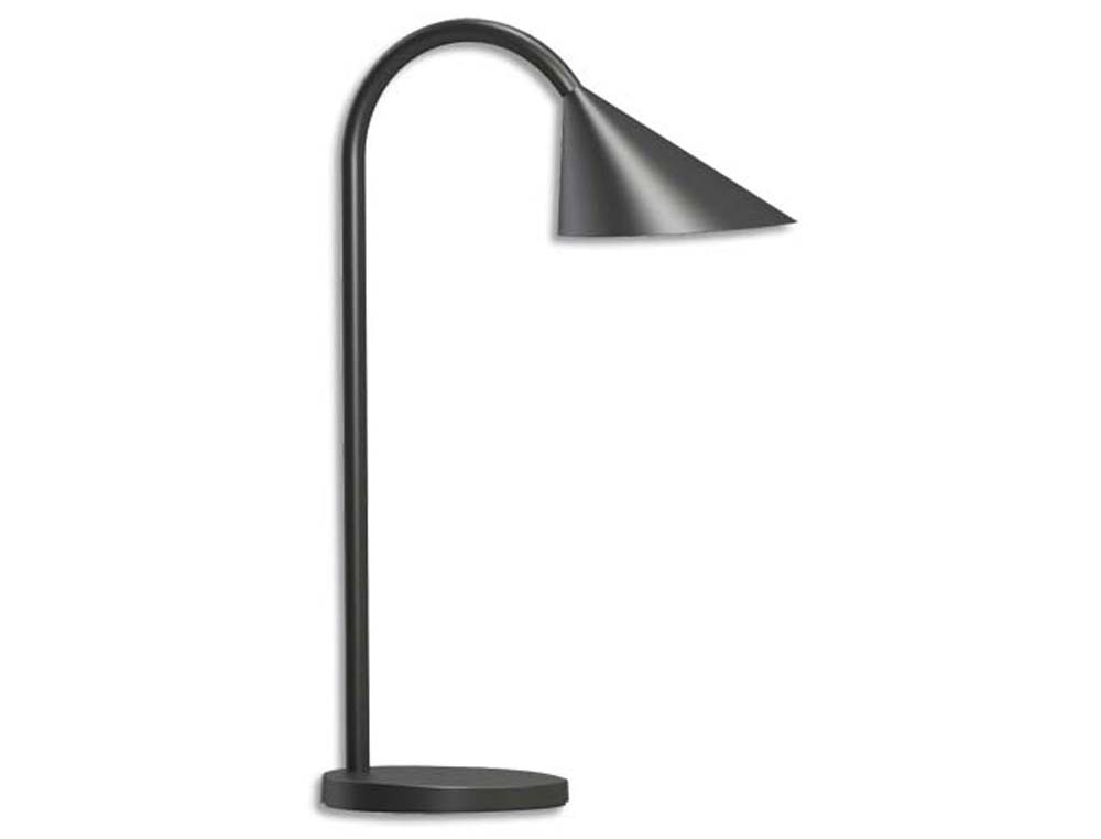 Lampe unilux sol led intégré puissance 4w bras flexible 450mm interrupteur on/off classe énergétique a+ coloris noir