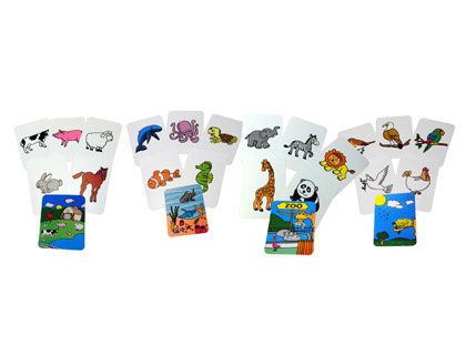 Jeu de cartes henbea animaux plastique flexible 12x8.5cm set 24 unités