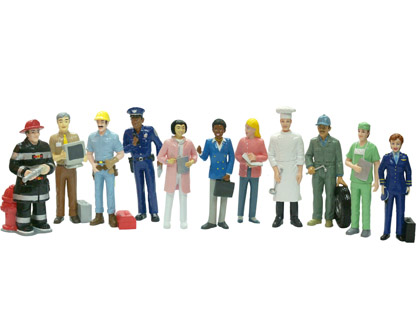 Jeu miniland figurines métier s et professions boîte de 11  unités