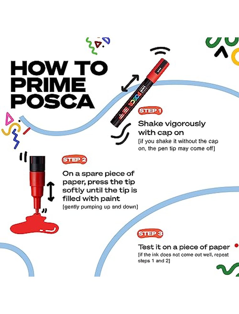 Marqueur posca pc3m base eau pointe conique fine 0,9-1,3mm sans odeurs/alcool/solvant    tous supports coloris rouge
