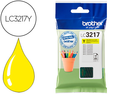 Cartouche d'encre original brother lc3217 550 p jaune