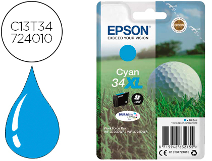 Cartouche d'encre original epson 34xl 950 p cyan
