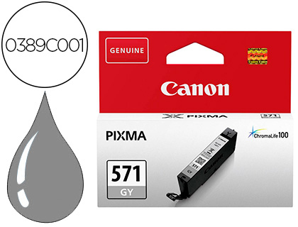 Cartouche d'encre original canon cli-571 125 p gris