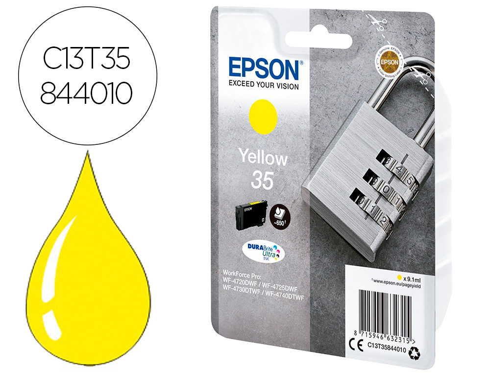 Cartouche d'encre original epson 35 jaune