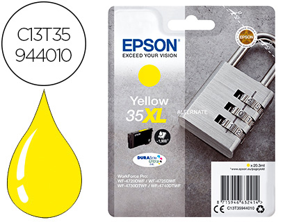 Cartouche d'encre original epson 35xl 2600 p jaune