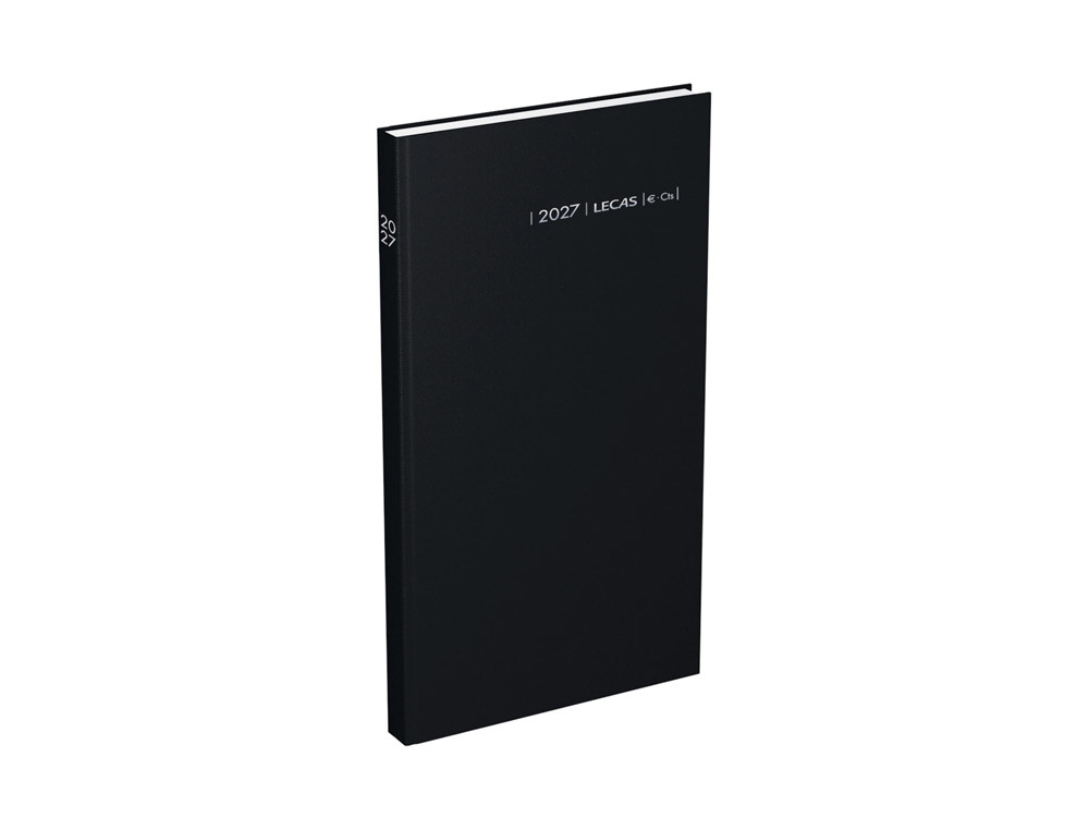 Agenda lecas comptoir euros cents 1 jour/page 15x27 cm    384p coloris noir