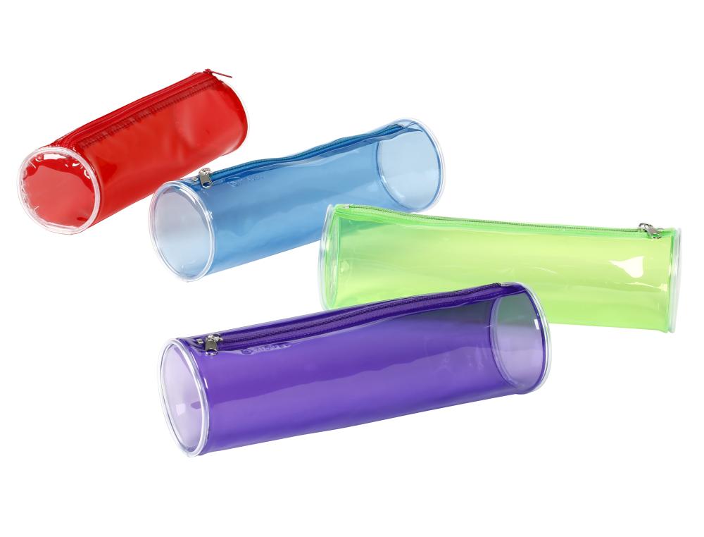 Fourre-tout viquel propyglass coloris assortis rouge bleu   vert violet dim. 70x70x220mm
