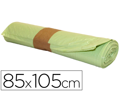 Sac poubelle industriel 85x105cm calibre 110 capacité 100l coloris jaune rouleau 10 unités