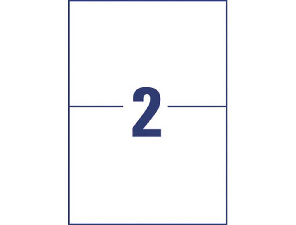 Étiquette adhésive avery ultra-résistante polyéthylène blanc impression laser 148x210mm boîte 20 unités