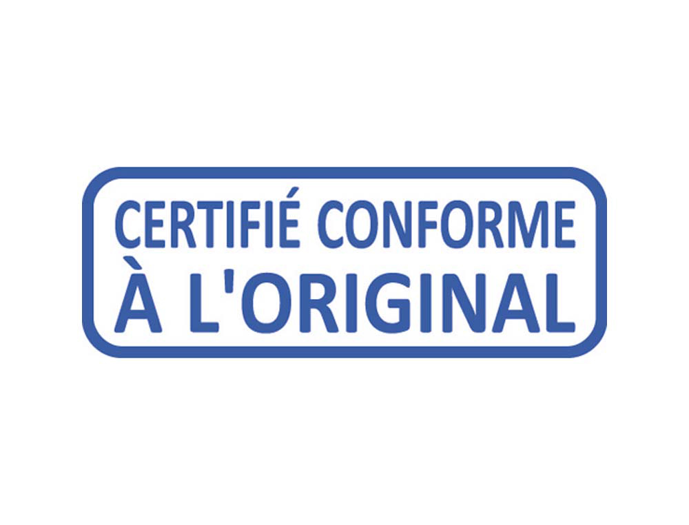 Formule commerciale trodat xprint certifié conforme à l'original empreinte 44x15mm encrage automatique rechargeable bleu