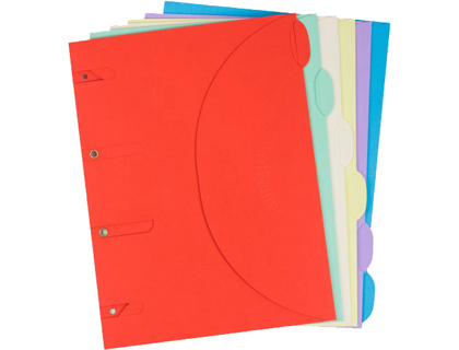 Chemise classeur certiprint a4+ 320x240mm coloris assortis lot 6 unités