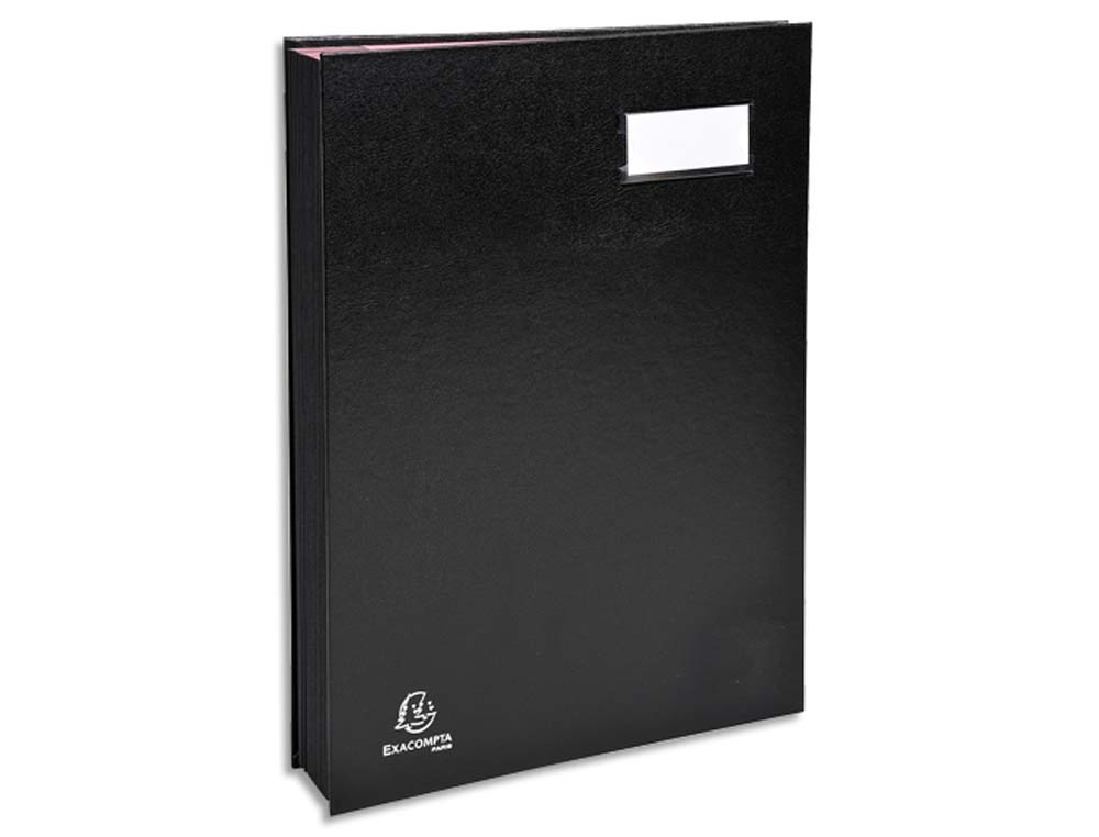 Parapheur direction exacompta 24 compartiments couverture plastifiée intérieur carte rigide dos à soufflets coloris noir
