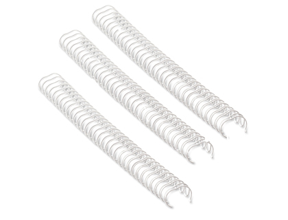 Reliure métallique fellowes relieur pas 3:1 34 boucles a4 3/8 in diamètre 10mm coloris blanc boîte 100 unités